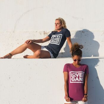 T-shirt vegan ajusté femme - Polyester recyclé ove Gang - Rouge 3