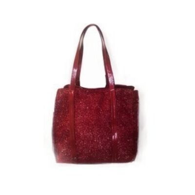 Bolso tote brillo  red