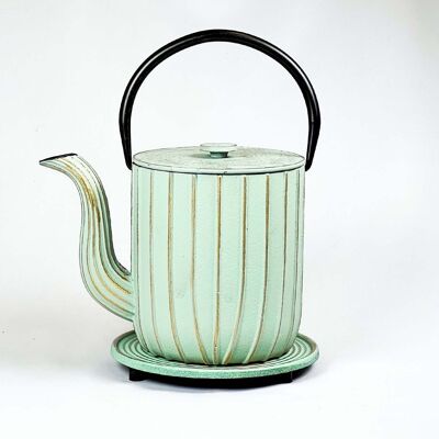 Teapot cast iron Mariage 1.0l, iron pot in mint