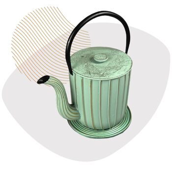 Théière en fonte Mariage 1.0l, pot en fer à la menthe 2