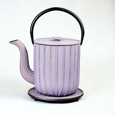 Teapot cast iron Mariage 1.0l, iron pot in purple