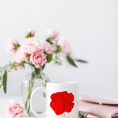 Tazza di fiori di nascita di gennaio