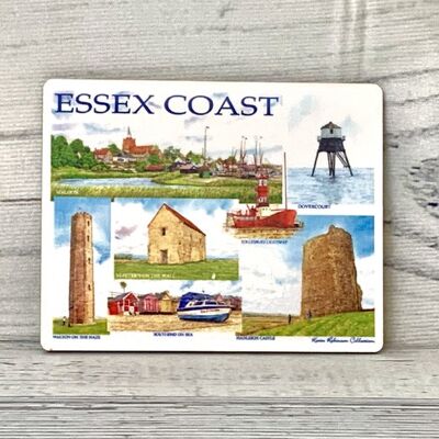 Posavasos, imagen múltiple de la costa de Essex