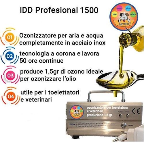 Ozono IDD Professional 1500  per toelettatori e veterinari
