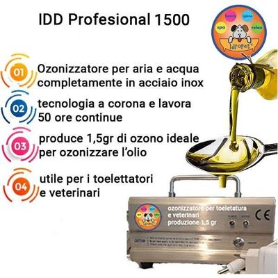 Ozono IDD Professional 1500  per toelettatori e veterinari