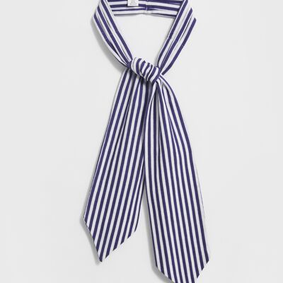 The Navy Old School Stripe Recycled Neck Scarf