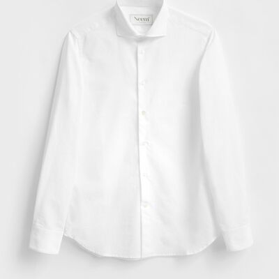 Recycled Italian White Cut-Away Shirt