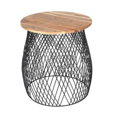 Urban round side table cage -H 50cm