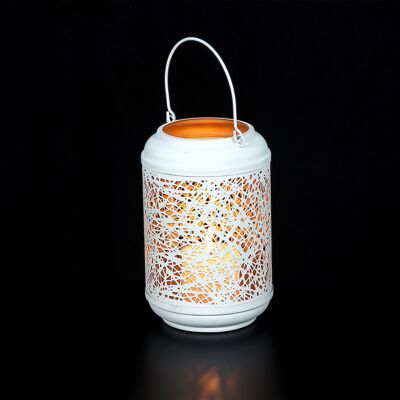 White metal lantern - (H) 24 cm