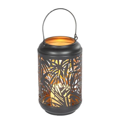 Lantern palm design metal - (H) 36 cm