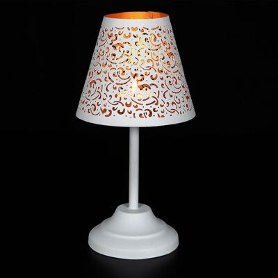 Teelicht-Lampe in Weiß - (H) 24 cm
