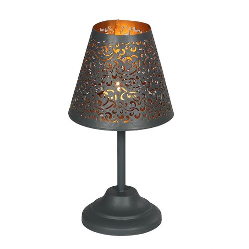 Teeliicht-Lampe in Grau - (H) 24 cm