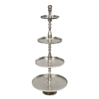 Etagere 4 Stufen Silber