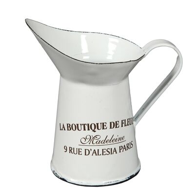 Small enamel pitcher in antique white