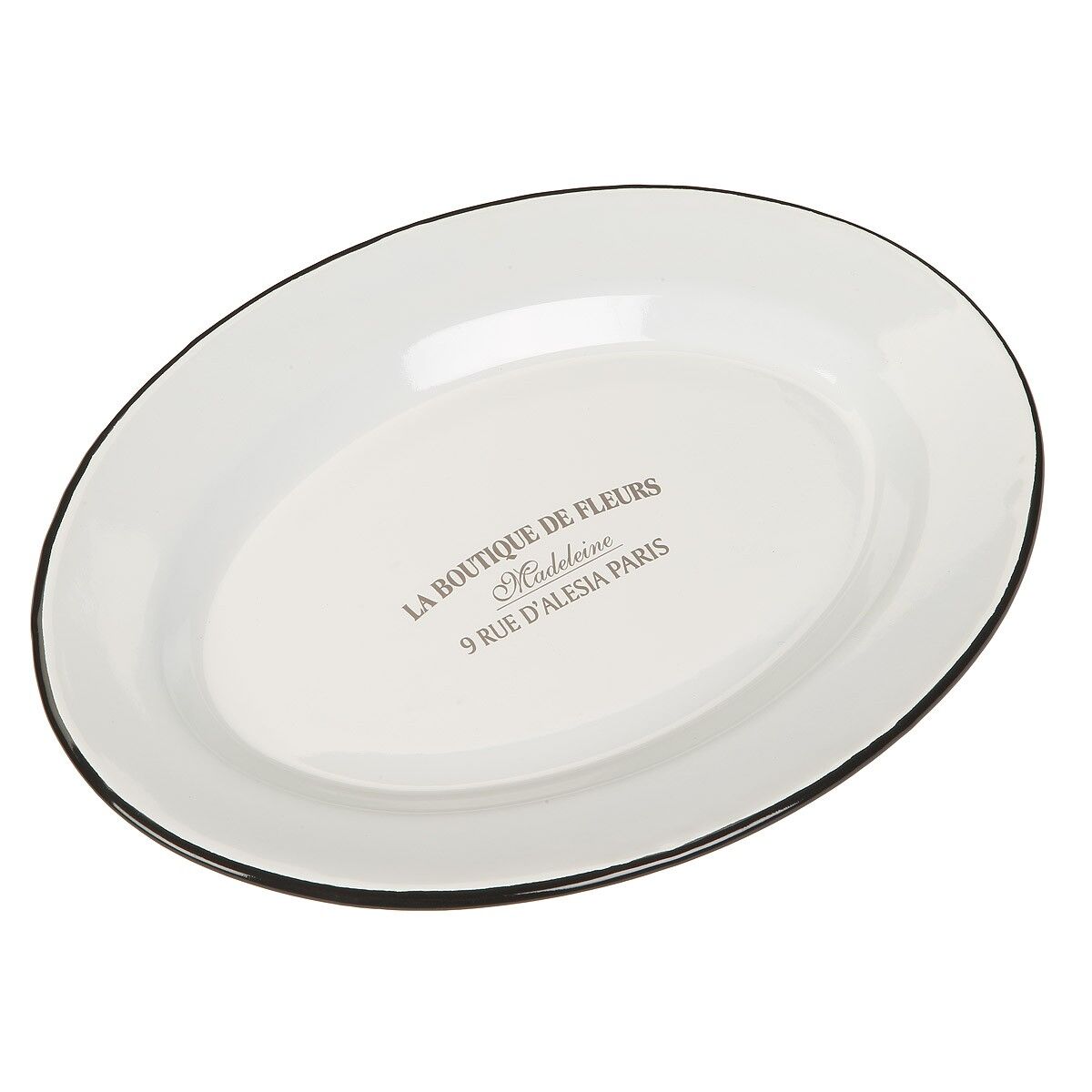 Antique white enamel platter