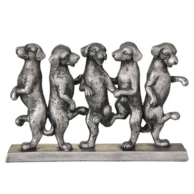 Danse de chien en argent antique