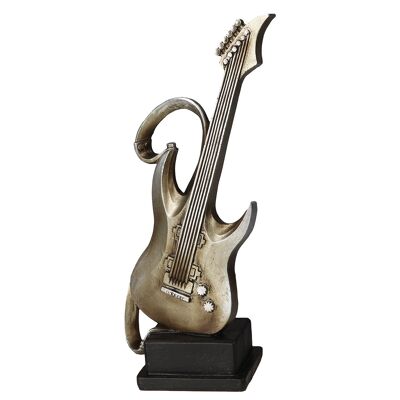 Antique Silver Guitar Figurine - M