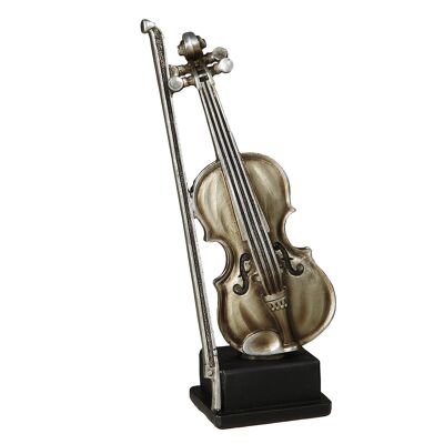 Figura de violín en plata antigua - M