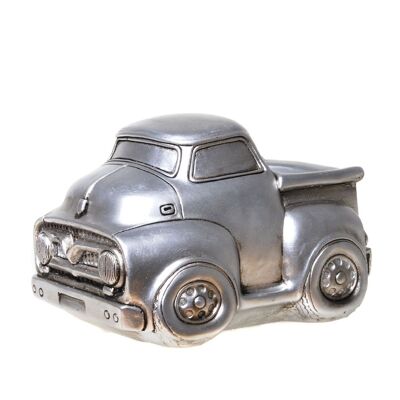 Tirelire - camionnette en argent antique