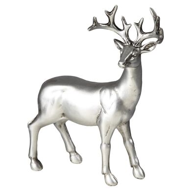 Estatuilla de ciervo - de pie pequeña plata antigua