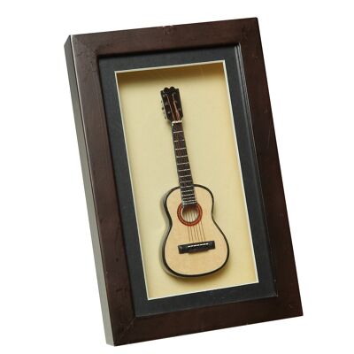Guitar in frame 22x14cm