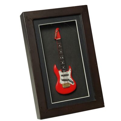 Electric guitar in frame 22x14cm