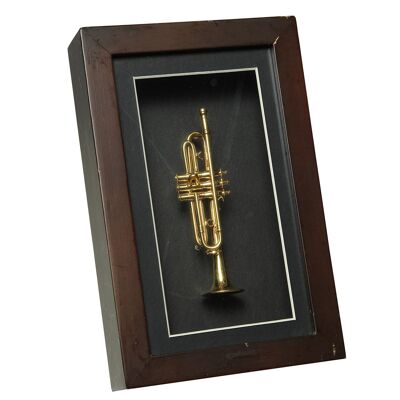 Trumpet in frame 22x14cm