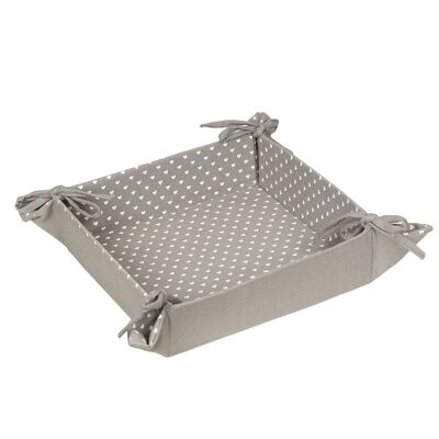 Cesta de pan en gris