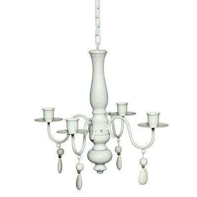 Romance wood/iron 4-piece chandelier 60cm