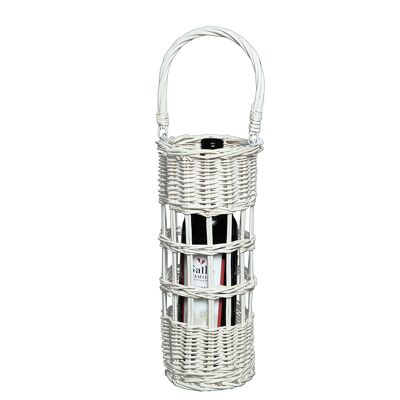 Cesta portabotellas en blanco - (H) 31