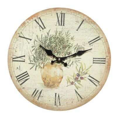 Horloge murale olive 28 cm
