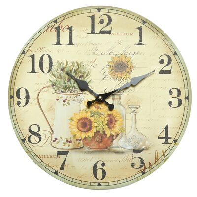 Reloj de pared girasol 28cm