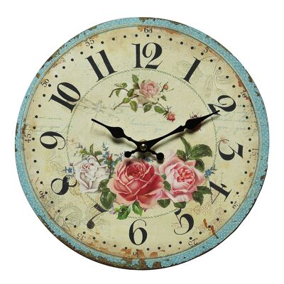 Reloj de pared rosa 28 cm