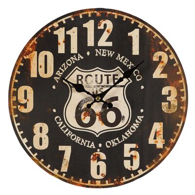 Route 66 Wall Clock 28cm