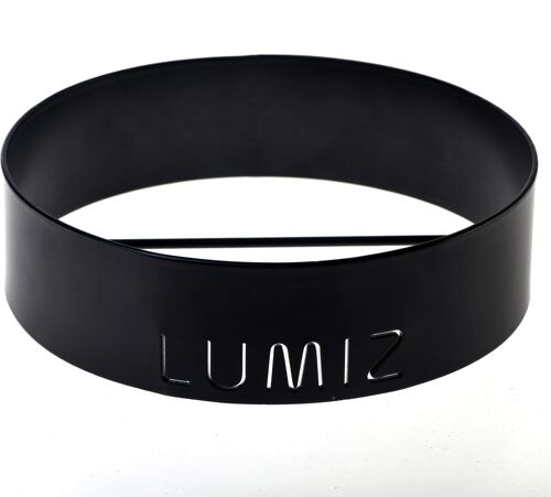 Lumiz metalen ring L - 18 cm - zwart