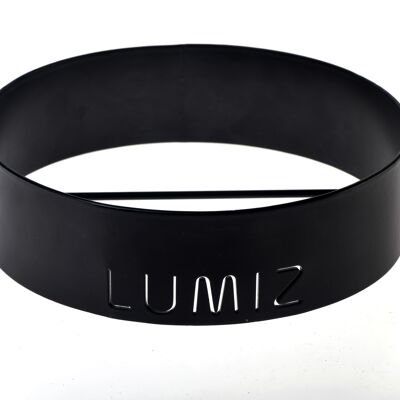 Lumiz metalen ring L - 18 cm - zwart