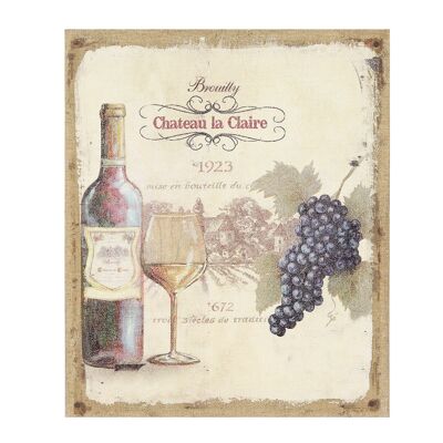 Cuadro en Lienzo Chateau - Vino 30x25cm