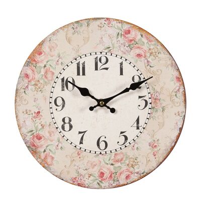 Wall clock - roses - 28 cm