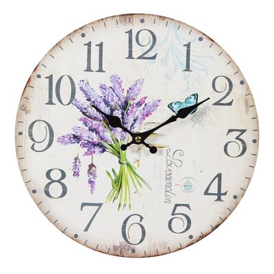 Lavender wall clock 28cm