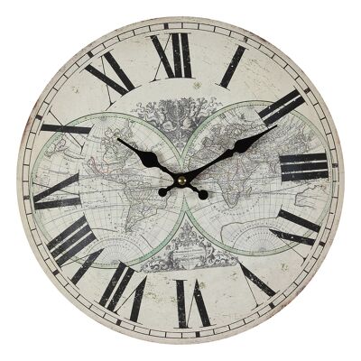 Reloj pared mapa 28cm