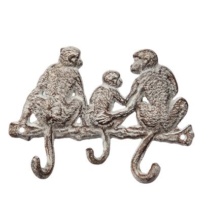 Cast iron hook - 3 monkeys