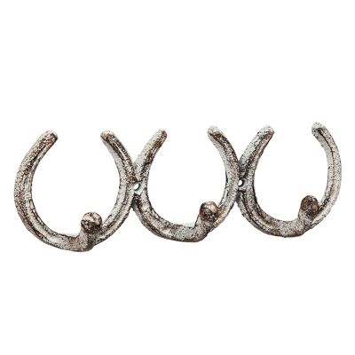 3 hook made of cast iron - horseshoe