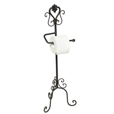 Antique black toilet roll stand