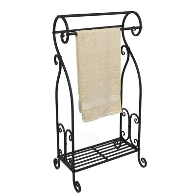 Towel rail (turned) in antique black