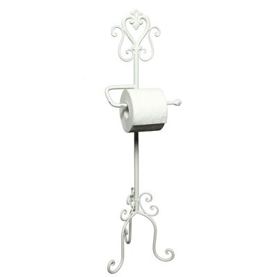 Toilet roll stand increto in white