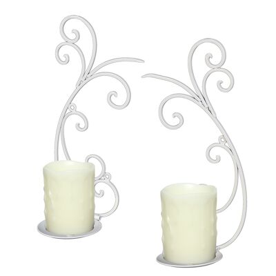 Wall lamp pair in white - 33 cm