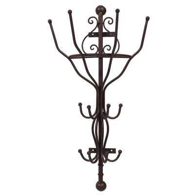 Coat rack semicircular in antique brown - 70 cm