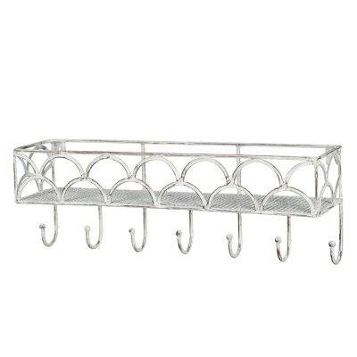 Iron coat rack with 7 hooks