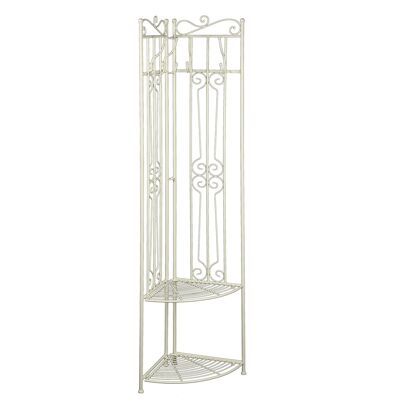 Wardrobe corner shelf in antique white - 165 cm