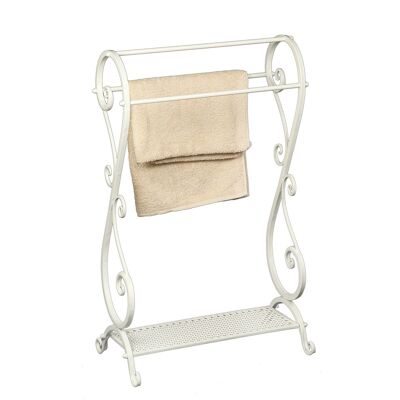 Towel holder (turned) in antique white